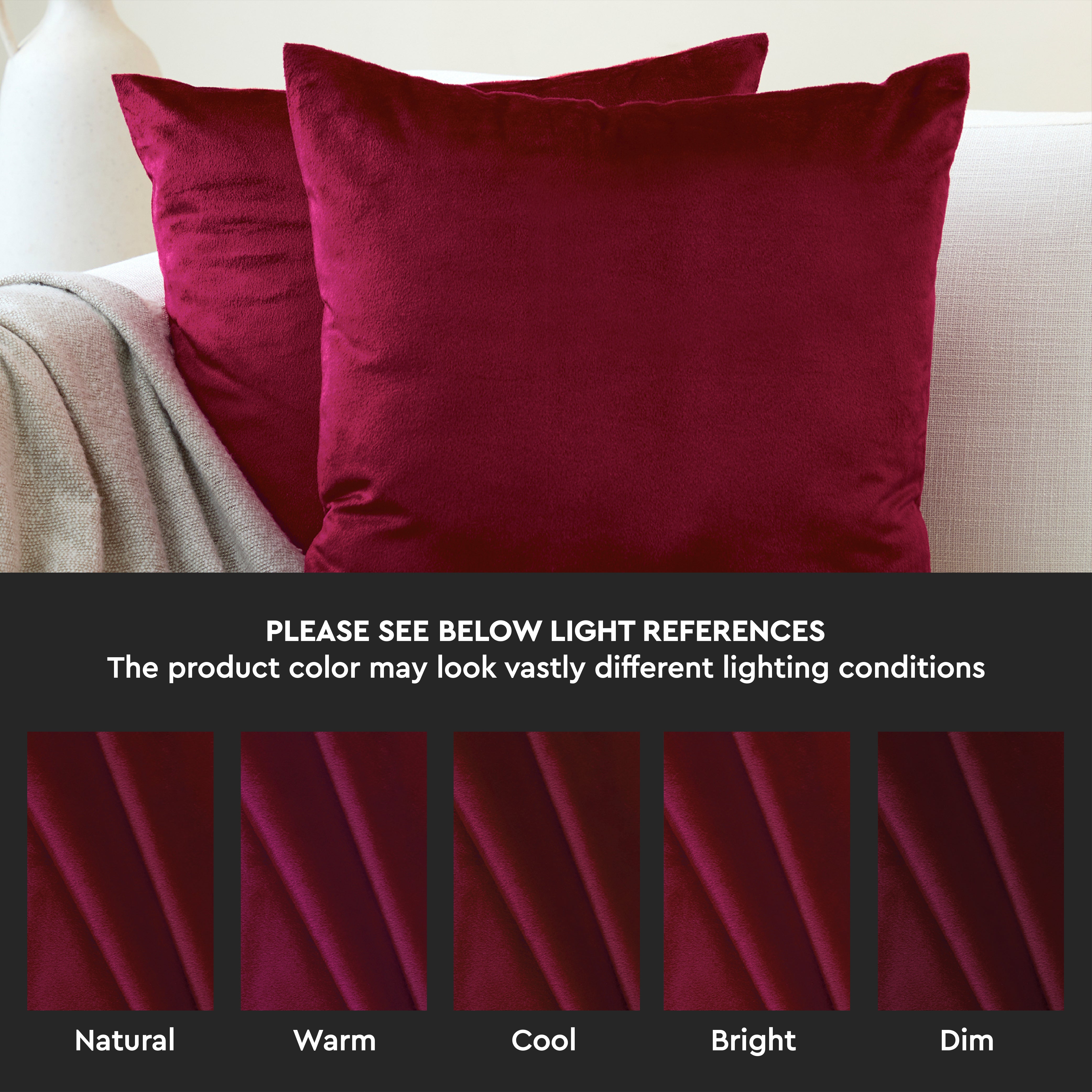 Velvet Maroon Cushion Cover (Pack of 2)