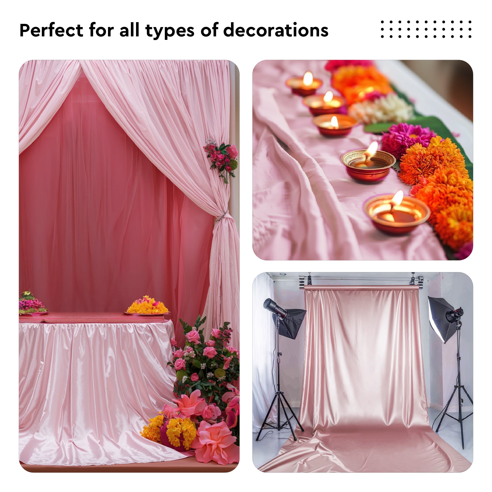 Silky Satin Fabric Material By Meter | 110 Cm Width, Silk & Shiny Fabrics | Fabric For Scrunchies, Dress, Pillowcases, Pajamas, Evening Dress, DIY