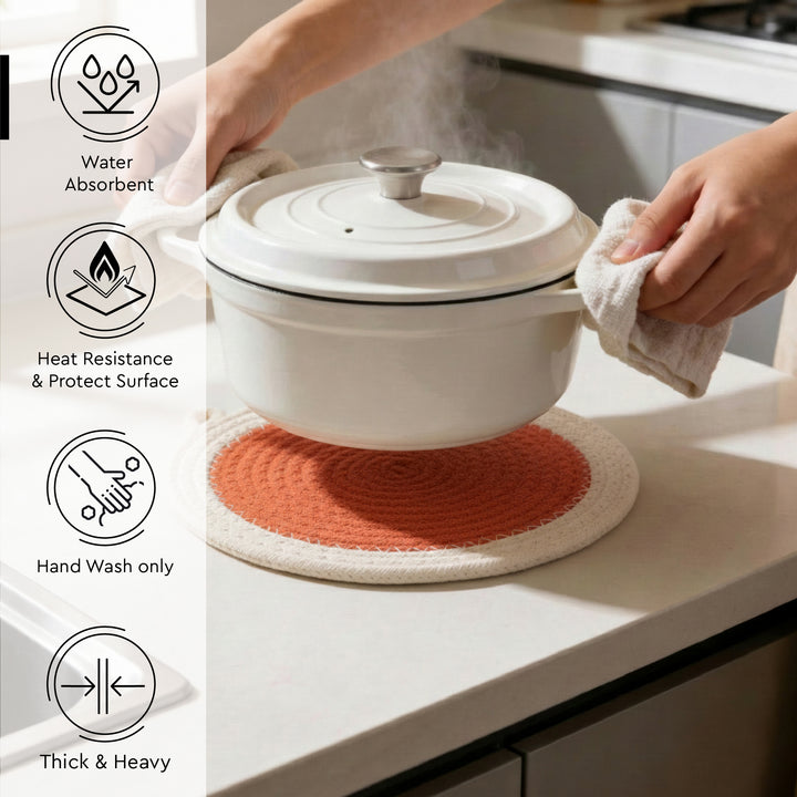 Cotton Coral Multi Combo Trivet