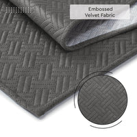 Quilted Velvet Dark Grey Table Runner