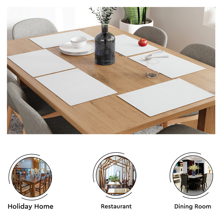 Cotton Solid Off White Placemat (Pack of 6)