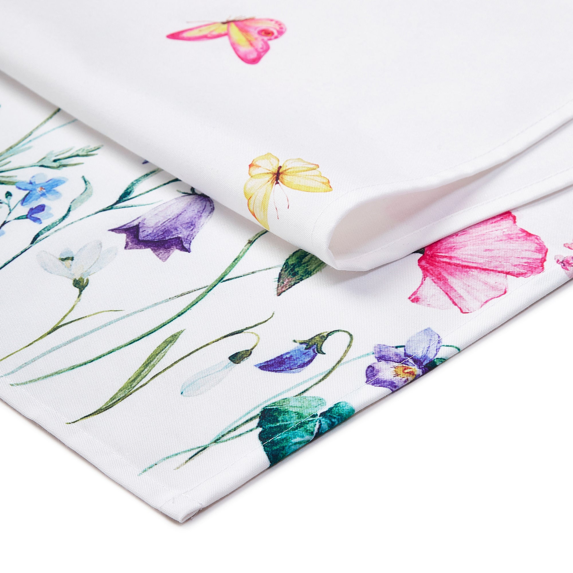 Spun Polyester Pink Butterflies Table Runner (Pack of 1)