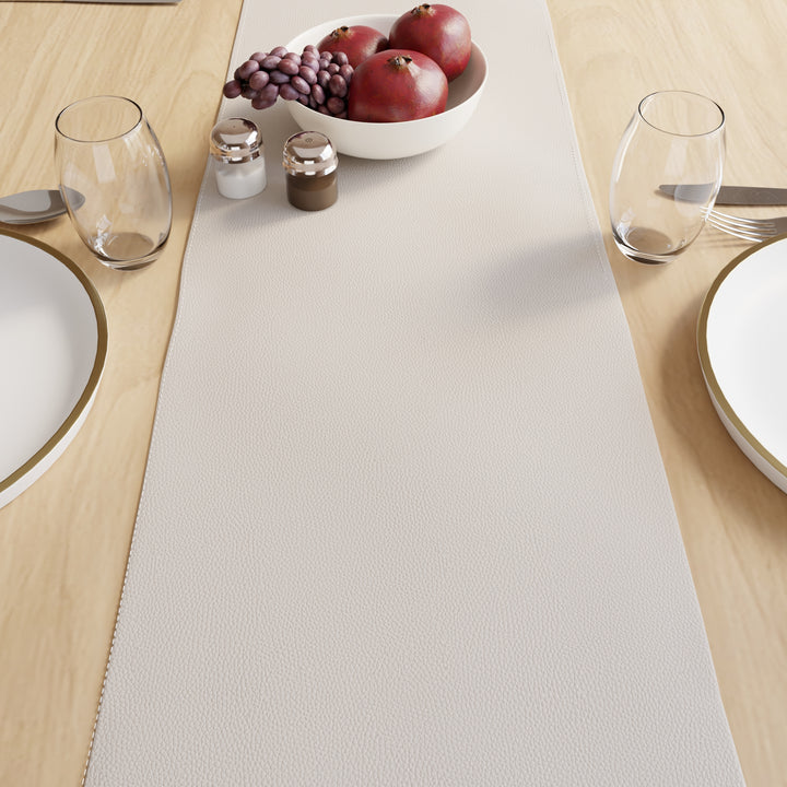 PVC Leather Cream Table Runner (Pack of 1)