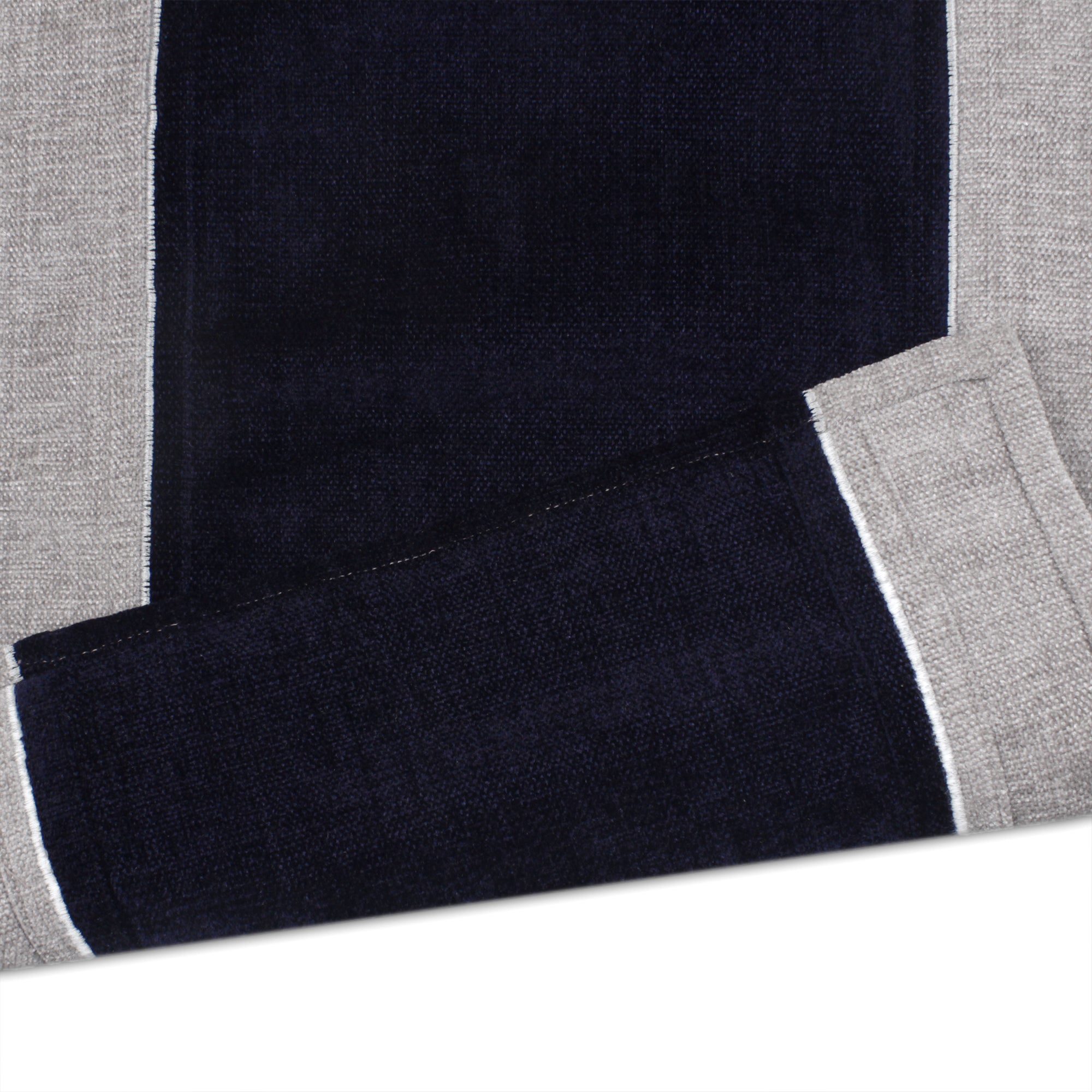 Cotton Grey & Blue Table Runner (Pack of 1)
