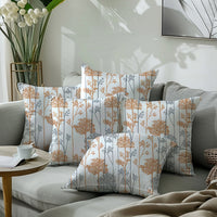 Micro Orange Branches Cushion Cover