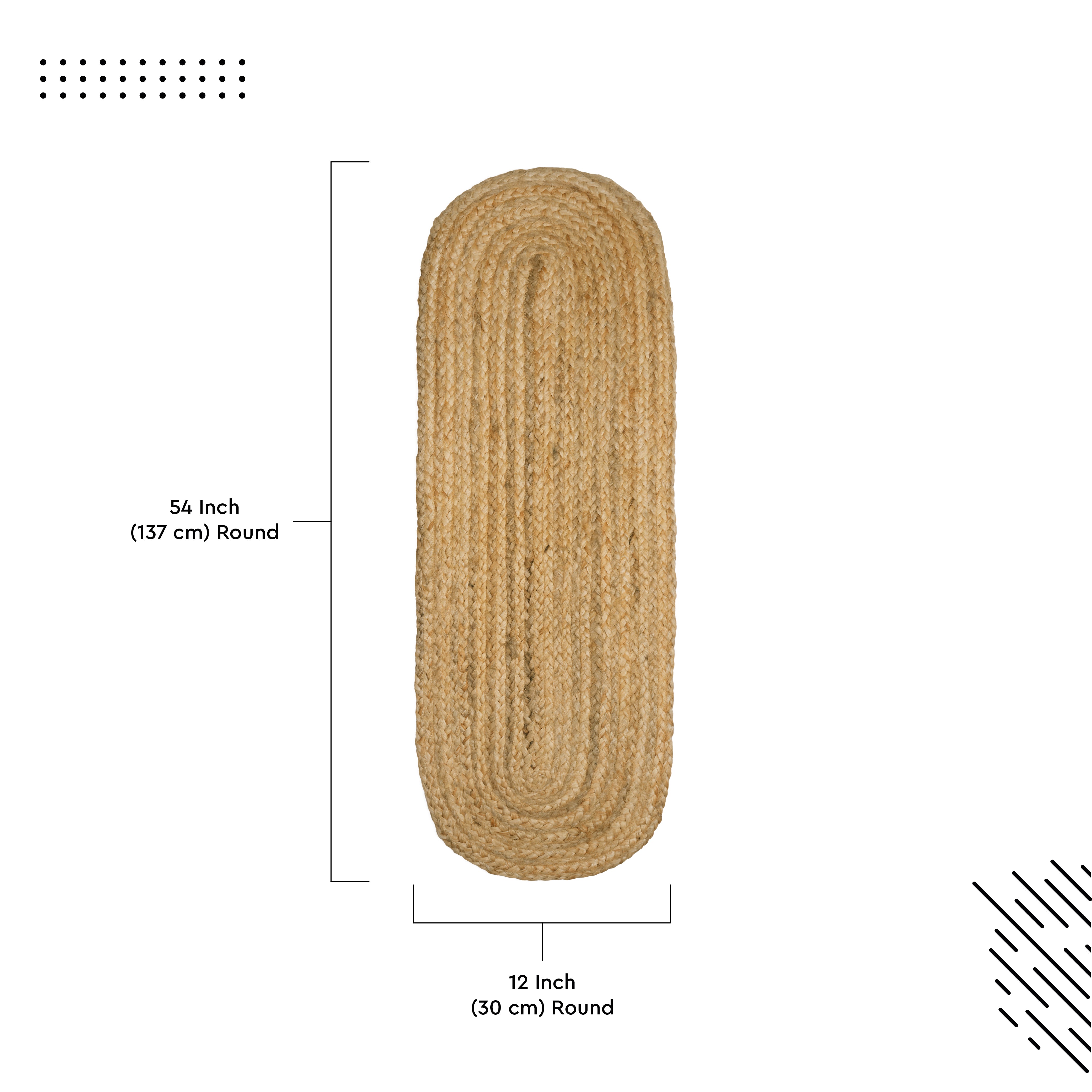 Jute Natural Bleach Table Runner