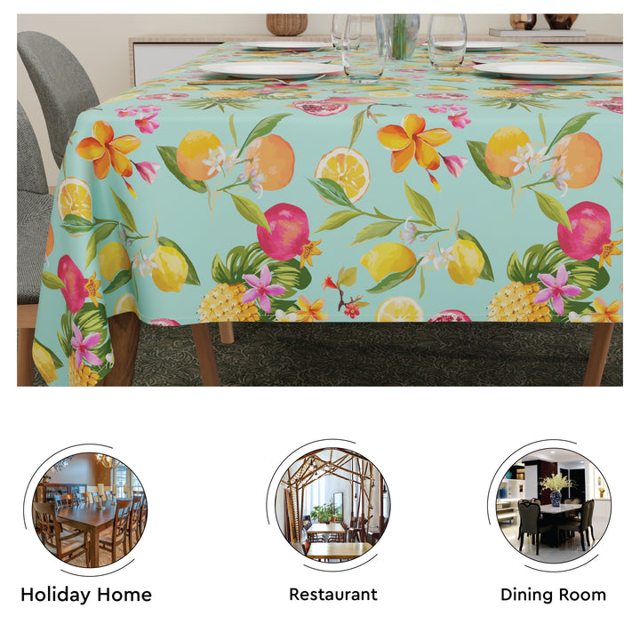 Polyester Pineapple Table Cloth (Pack of 1)