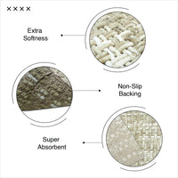 Cotton Olive Bathmat (Pack of 1)