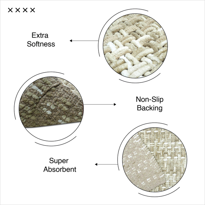 Cotton Olive Bathmat (Pack of 1)