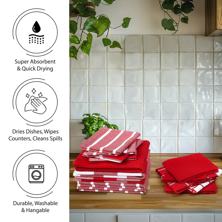 Cotton Red Combo Kitchen Set (Pack of 21)