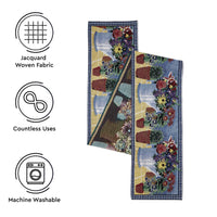 Cotton Flowerpot Table Runner+Placemat (Pack of 5)