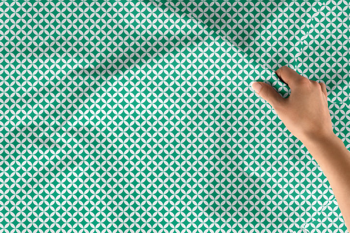 20s Sheeting Blue Circles Fabric (1 Meter)