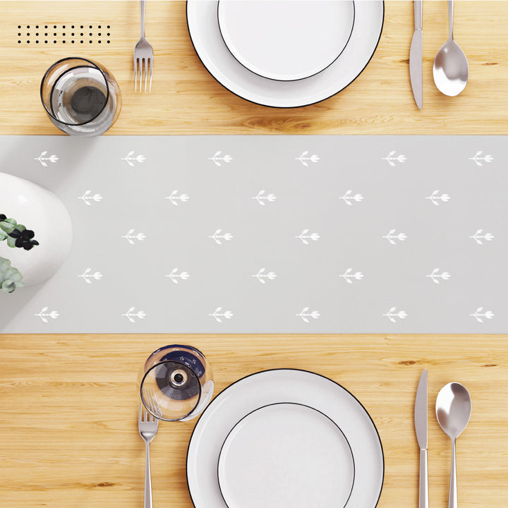Blackout Buti Silver Light Grey Table Runner (Pack of 1)