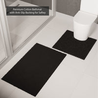 Polyester Blackbirds Combo Shower Curtain + Bathmat (Pack of 3)
