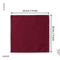 Cotton Rich Maroon Table Napkins (Pack of 12)