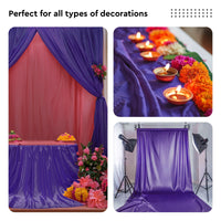 Satin Polyester Silk Violet Fabric