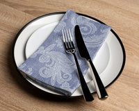 Cotton Blue Table Napkins (Pack of 6)