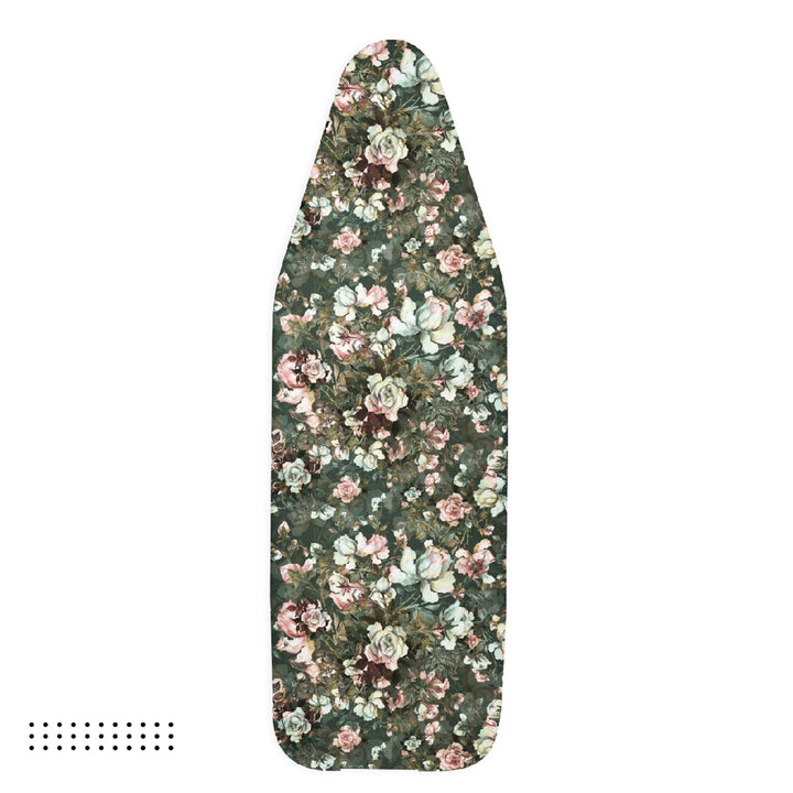 20s Cotton Twill Green Roses Ironing Board Cover (Pack of 1)