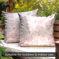 Polyester Carnations Cushion Cover (Pack of 2)