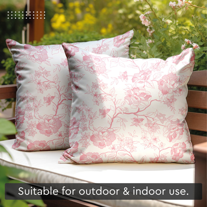 Polyester Carnations Cushion Cover (Pack of 2)