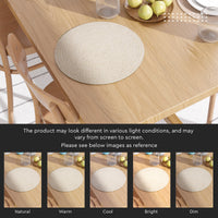 Cotton Beige & Off White Mix Placemat (Pack of 6)