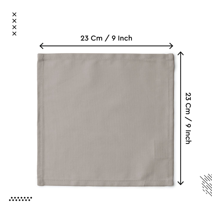 Cotton Beige Table Napkins (Pack of 12)