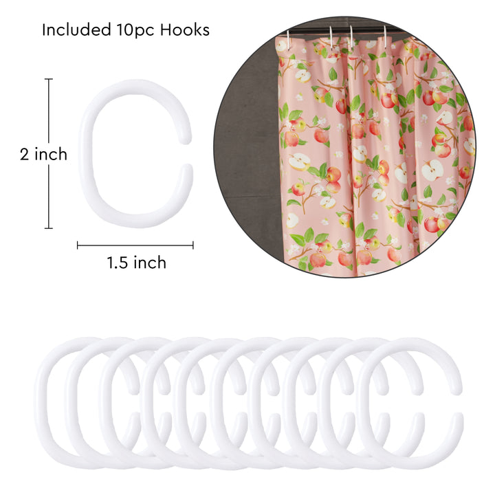 Polyester Apple Shower Curtain (Pack of 1)