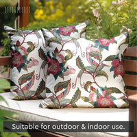 Polyester Chintz Red Cushion Cover (Pack of 2)