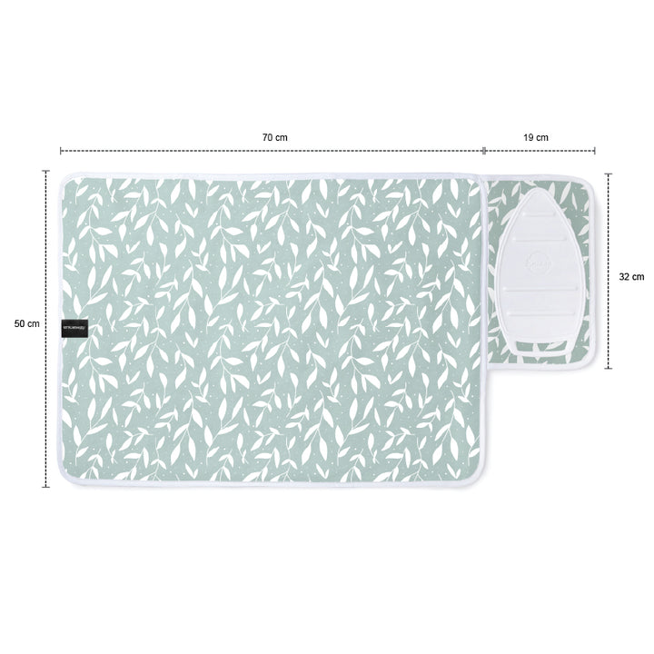 20s Sheeting Green Leaflet Ironing Mat (Pack of 1)