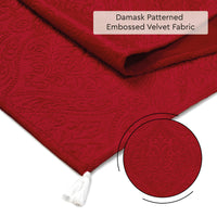 Embossed Velvet Red Table Runner