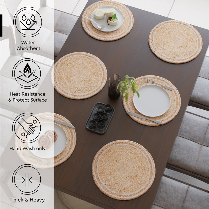 Jute Off White & Jute Natural Bleach Placemat
