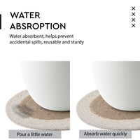 Cotton Beige & Off White Coaster
