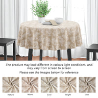 Cotton chambray Beige Table Cloth (Pack of 1)