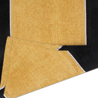 Cotton Black & Mustard Table Runner (Pack of 1)