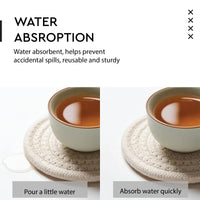 Cotton Off White Coaster