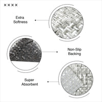 Cotton Grey Bathmat (Pack of 1)
