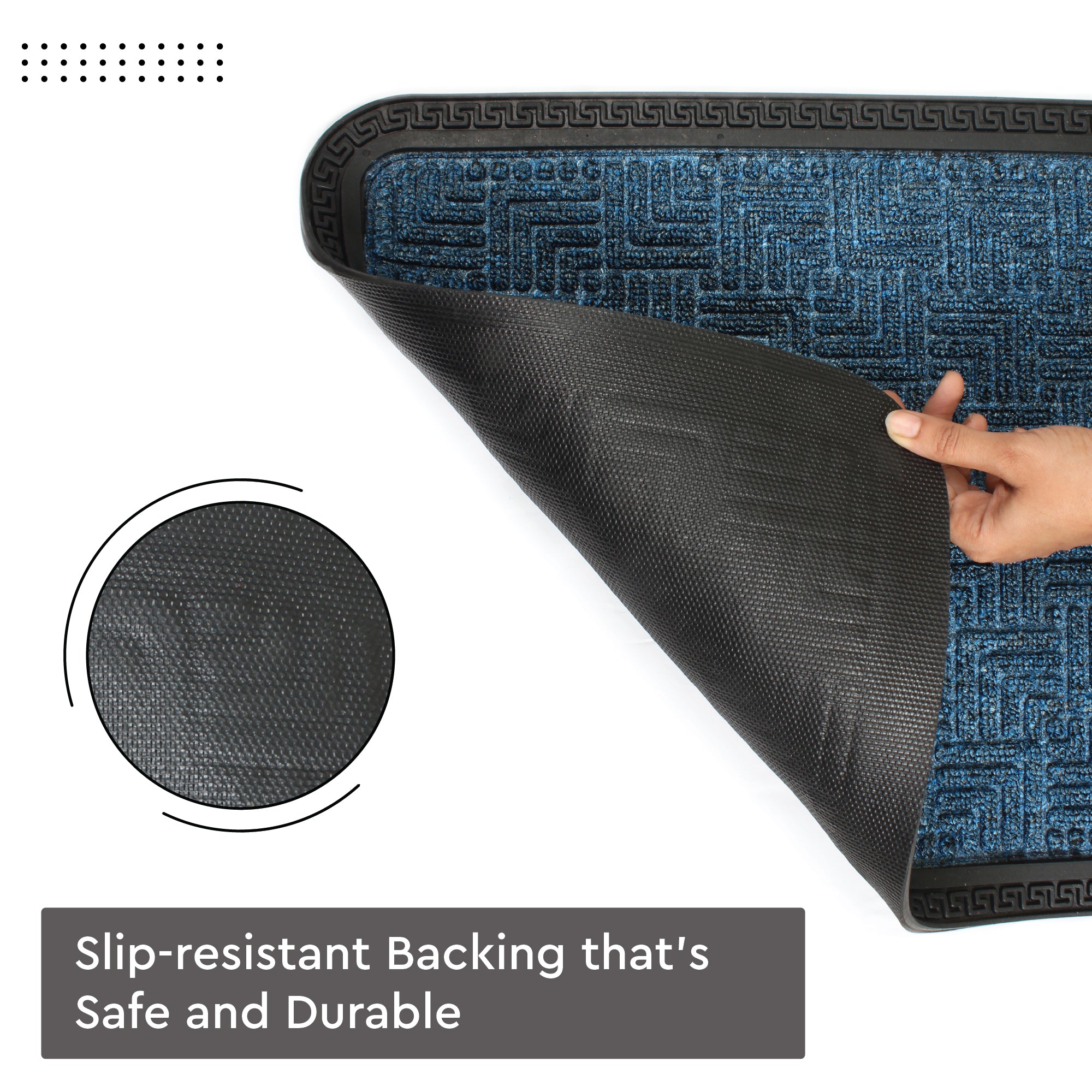 Polypropylene Main Door Entrance Mats Welcome Mat with Rubber Border | Anti Slip Rubber Backing | Ideal for Home, Outdoor, Balcony, Office | Pack of 1