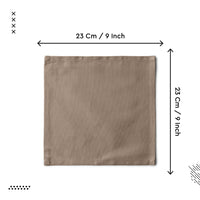 Cotton Taupe Table Napkins (Pack of 12)