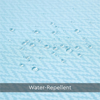 Polyester ZZ Light Blue Shower Curtain (Pack of 1)