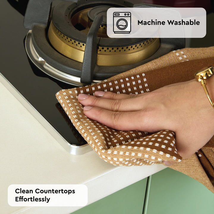 Cotton Beige Kitchen Towel