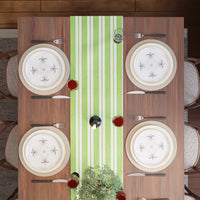 RC Yarn-Dyed Franca Lime Stripes Table Runner (Pack of 1)