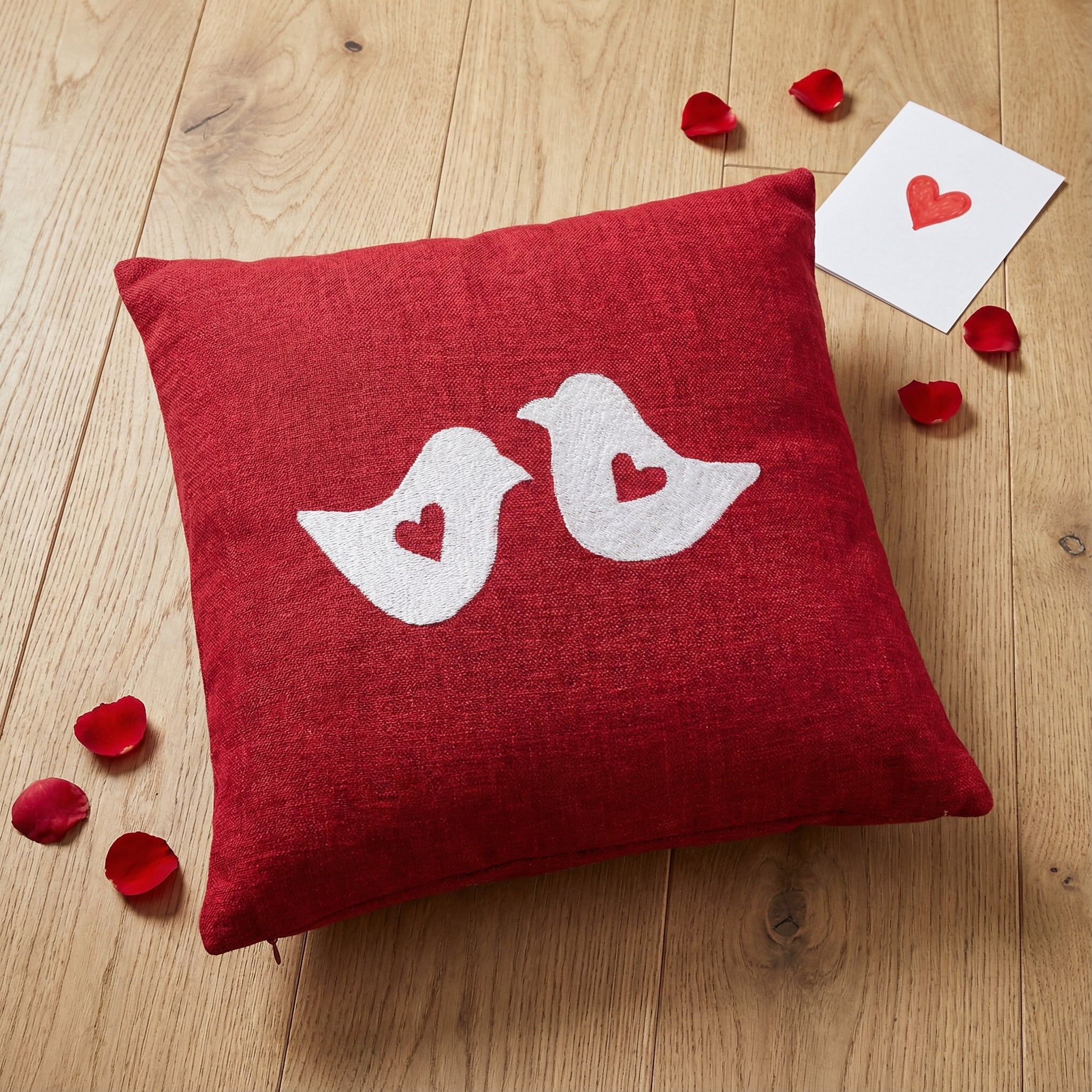 Lovebird- Red Cushion Cover