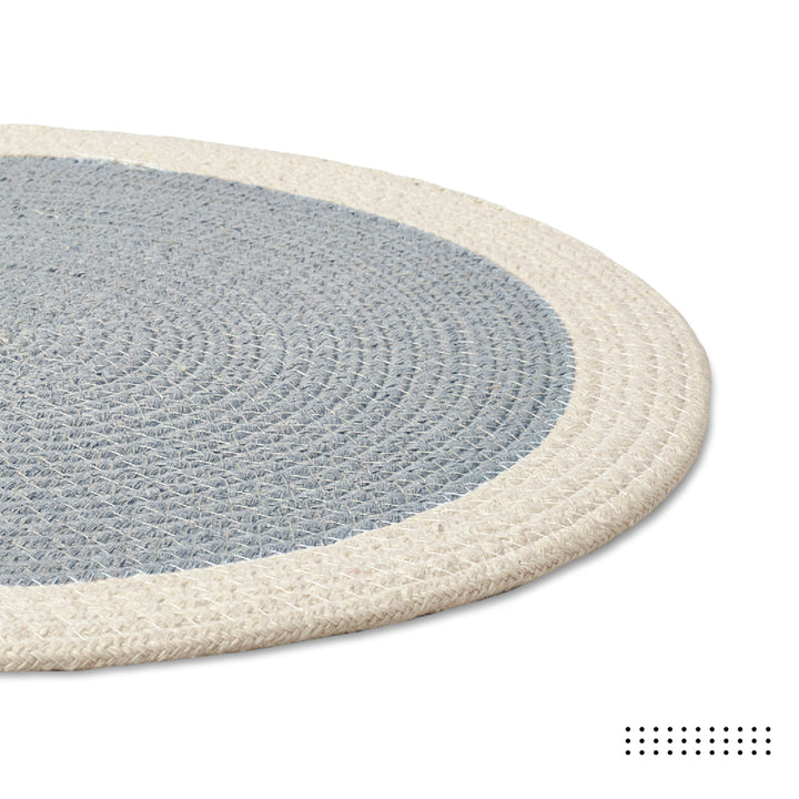 Cotton Light Grey & Off White Placemat (Pack of 2)