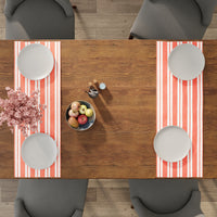 RC Yarn-Dyed Franca Orange Stripes Table Runner (Pack of 1)