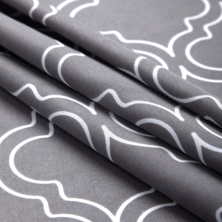 Polyester Grey Trellis Table Cloth (Pack of 1)