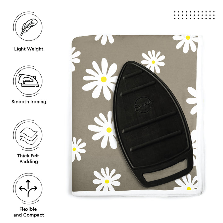 20s Sheeting Daisy Grey Ironing Mat (Pack of 1)