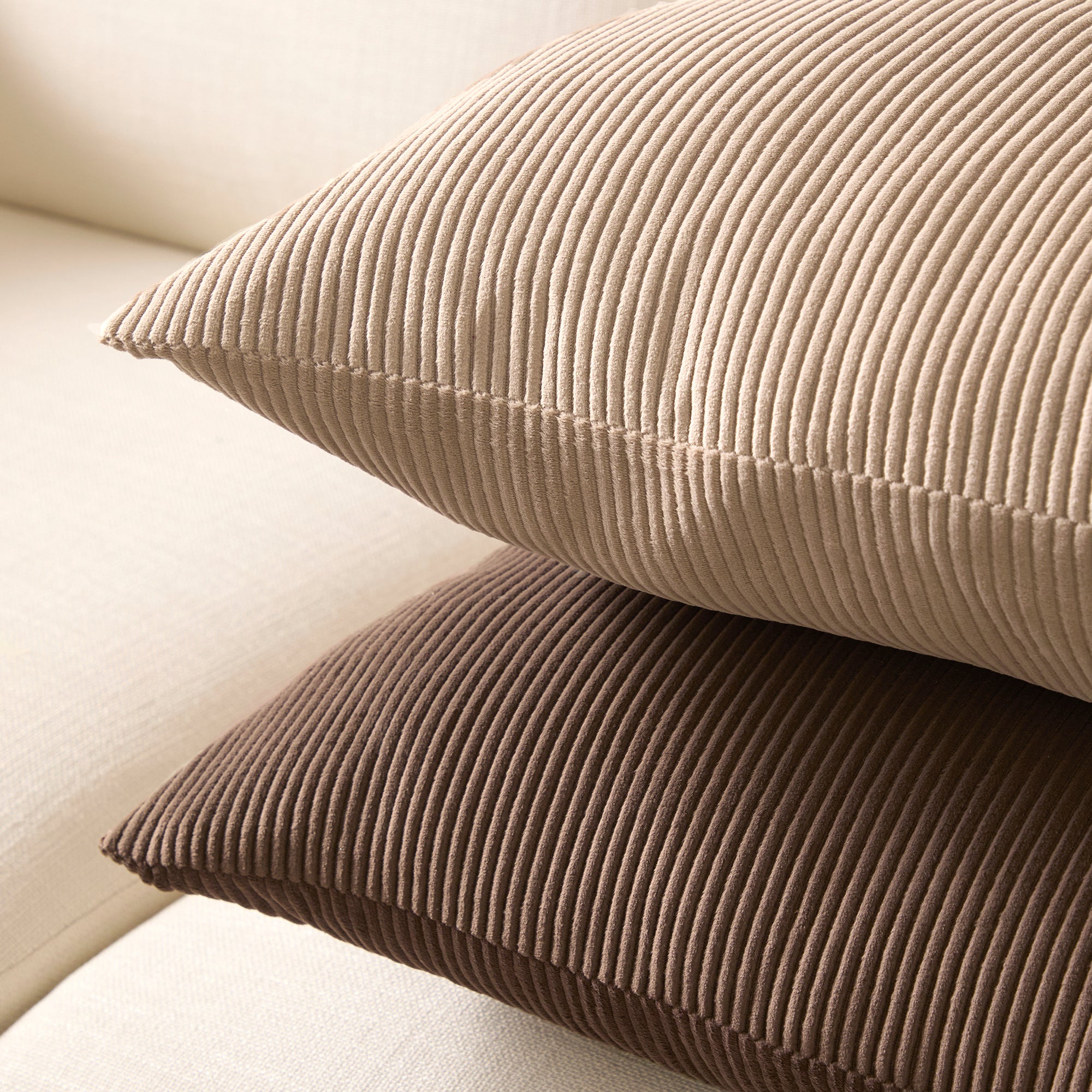 Corduroy Khaki Cushion Cover