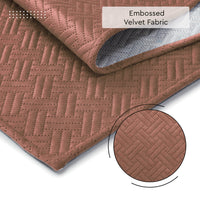 Quilted Velvet Bronze Table Runner