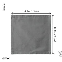 Cotton Grey Table Napkins (Pack of 12)