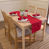 Cotton Deep Red Table Napkins (Pack of 6)